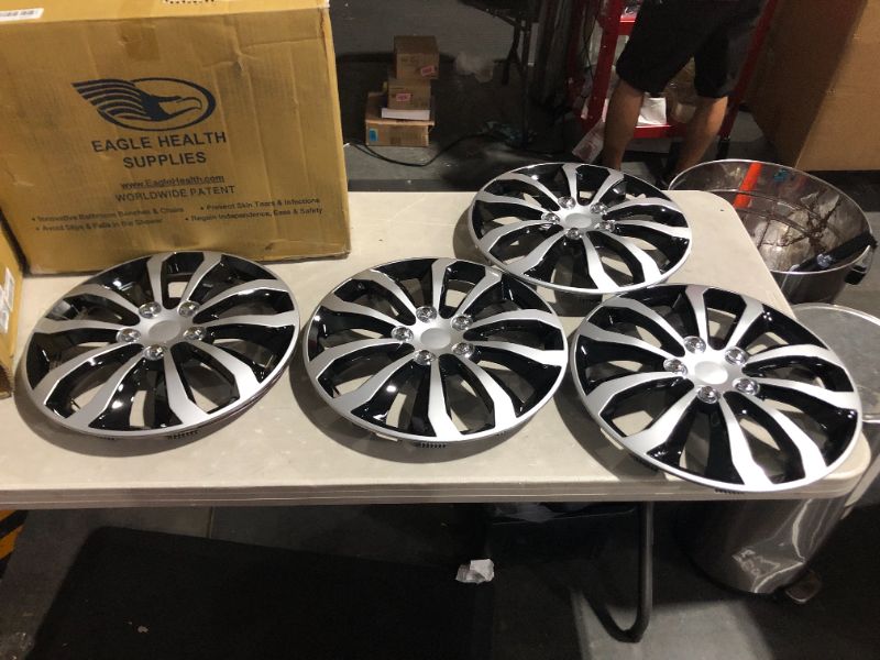 Photo 2 of ***DAMAGED - SEE NOTES***
CarXS Two-Tone Style Hubcaps 16" Wheel Covers, 4 Piece Set