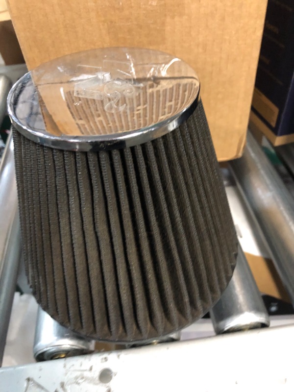 Photo 3 of K&N Universal Clamp-On Air Intake Filter: High Performance, Premium, Washable, Replacement Filter: Flange Diameter: 6 In, Filter 