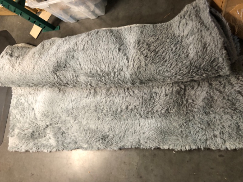 Photo 3 of [USED] LOCHAS Luxury Shag Rug Fluffy Area Rugs, 6x9 Feet Light Gray 