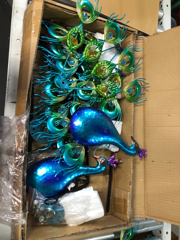 Photo 2 of [DAMAGE] Wind Spinners for Yard Garden(84 inches, Peacock) -  Peacock