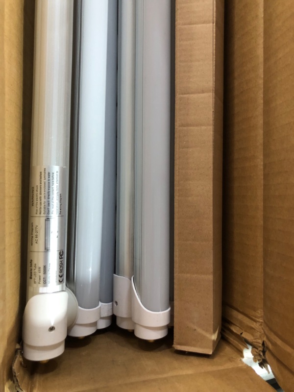 Photo 2 of [USED] TRLIFE 8FT LED Tube Light, T8 8FT LED Bulbs 45W 5000K Daylight White FA8 Base  (12Pack)