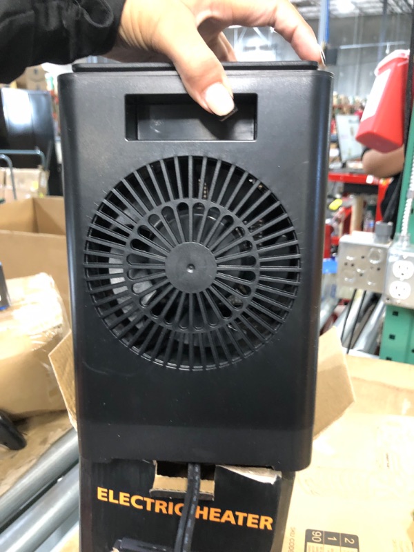 Photo 1 of Space Heater, 1500W Portable Heater, 60°Oscillating Electric Heater, Heater for Bedroom Office Indoor Use (Black) Dark Black