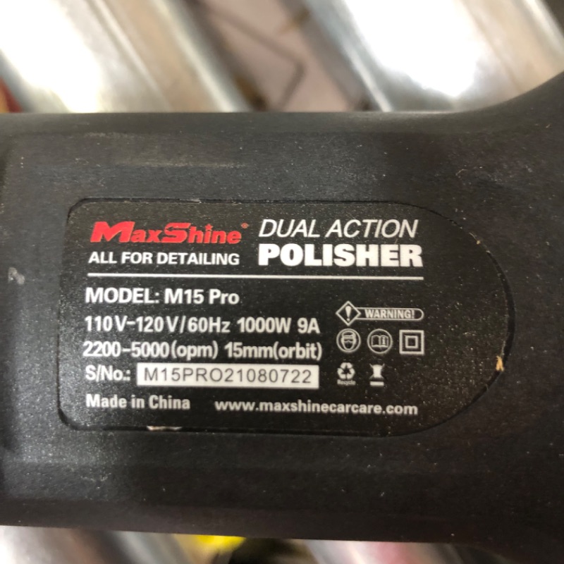 Photo 2 of Maxshine M15 Pro Series II Dual Action Polisher with Powerful 1000W Motor for Car Detailing, Variable 6 Speed Dial