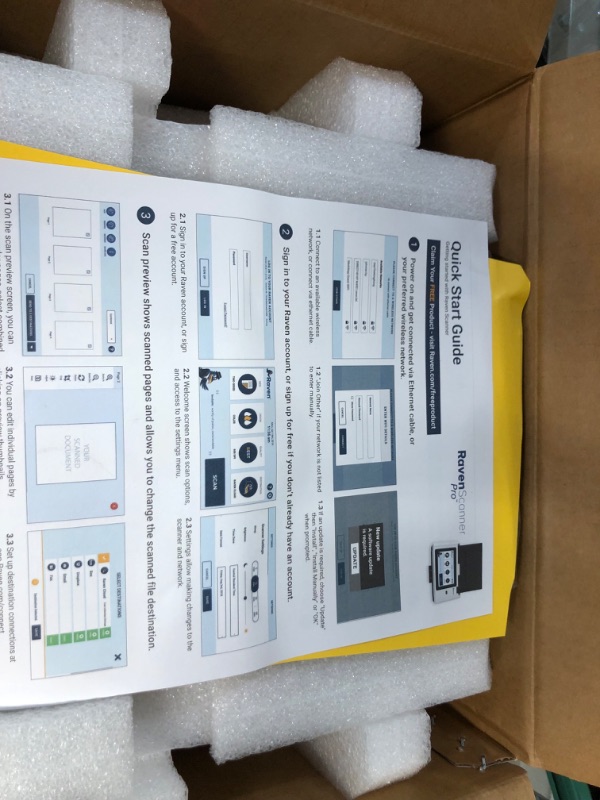 Photo 2 of Raven Pro Document Scanner - Huge Touchscreen, High Speed Color Duplex Feeder (ADF), Wireless Scan to Cloud, WiFi, Ethernet, USB, Home or Office Desktop White