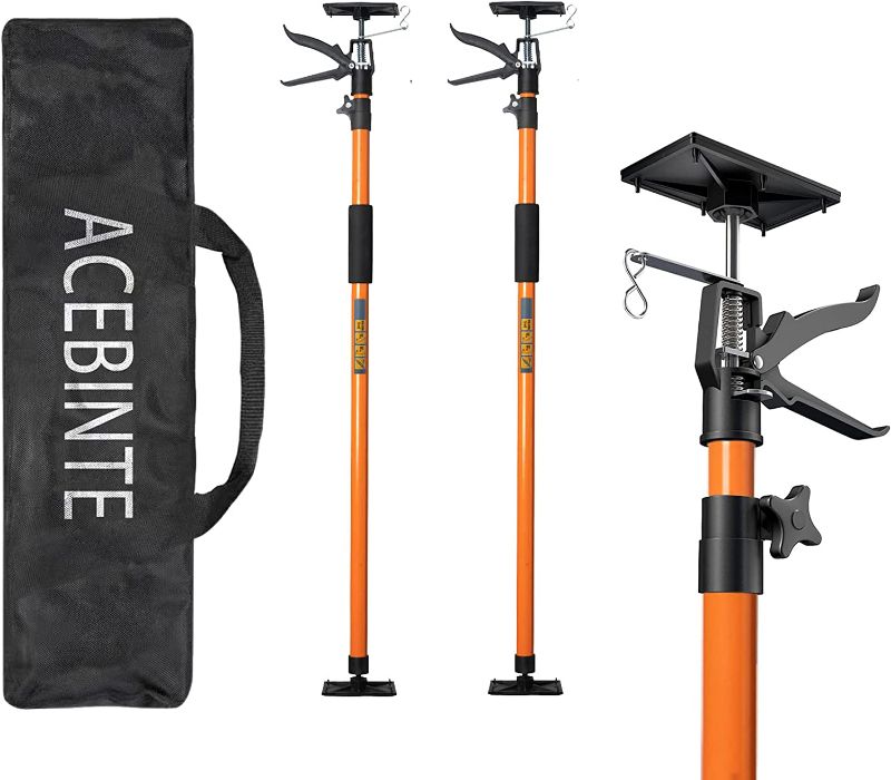 Photo 1 of 2PK Support Pole, Steel Telescopic Adjustable 3rd Hand Support System