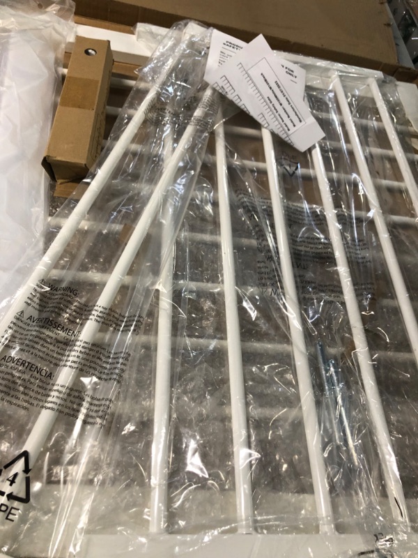 Photo 1 of Fairy Baby White Extra Wide or Narrow Baby Gate Pressure Mounted Pet Gate Walk Thru Child Safety Gate with Extensions 51.57"-54.33"