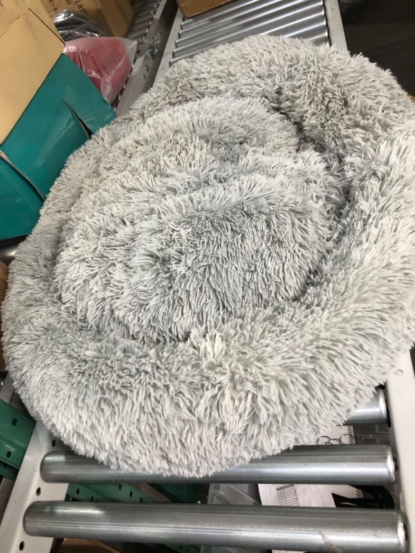 Photo 4 of *USED - CLEAN* Round Fluffy Dog Bed, Gray 