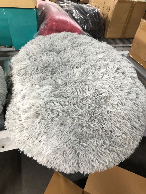 Photo 5 of *USED - CLEAN* Round Fluffy Dog Bed, Gray 