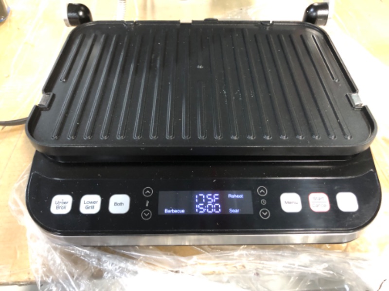 Photo 4 of *SEE NOTES* 10 in 1 Panini Press Sandwich Maker, Taylor Swoden 1600W Electric Indoor Grill with Non-Stick Double Sided Plates