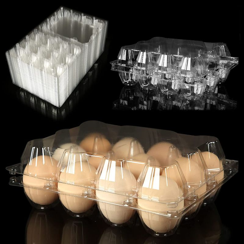 Photo 1 of *SEE NOTES* Egg Cartons 50 Pack, Clear