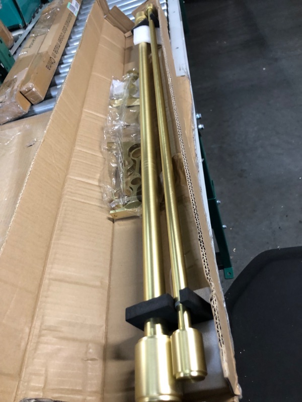 Photo 5 of *SEE NOTES* Double Curtain Rods, Brass, 36-72 Inch