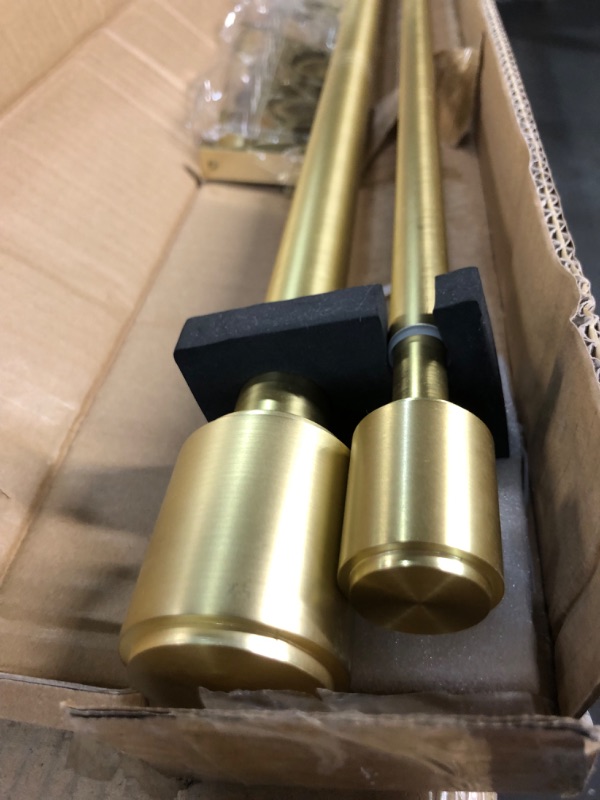 Photo 4 of *SEE NOTES* Double Curtain Rods, Brass, 36-72 Inch