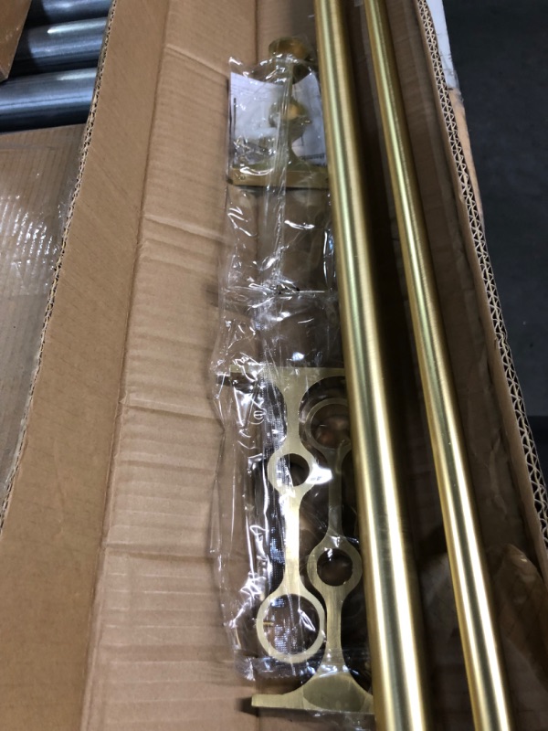 Photo 3 of *SEE NOTES* Double Curtain Rods, Brass, 36-72 Inch