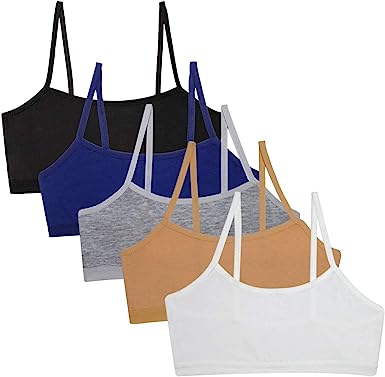 Photo 1 of Simply Adorable Girls Training Bras Girls' 5-Pack Bralettes, Medium