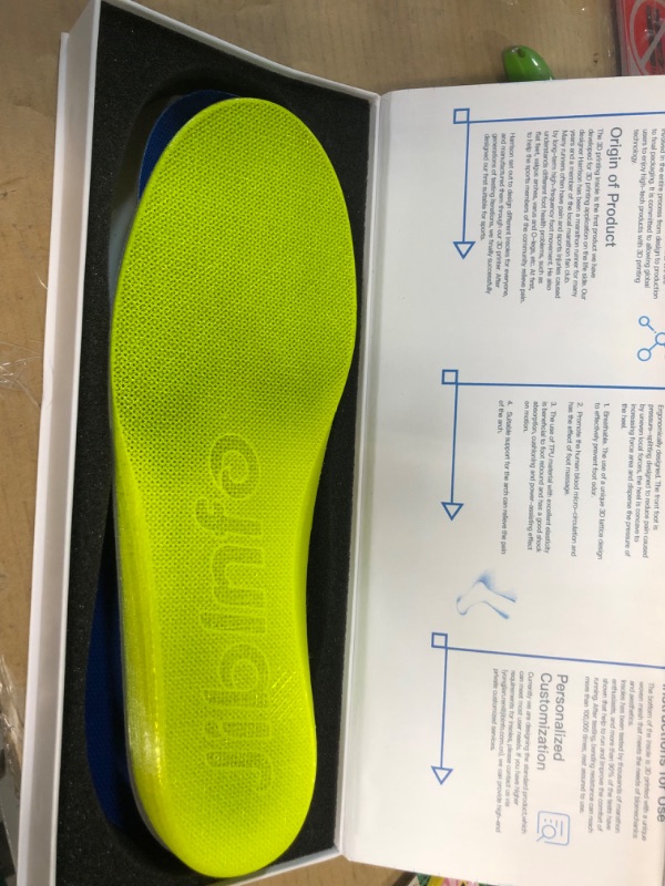 Photo 3 of 3D Printed Arch Support Insoles 311.62in L4(11.62in):Men 12.5/Women 14