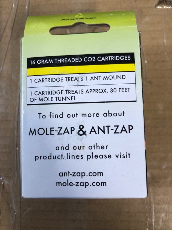 Photo 4 of 16g Threaded CO2 Cartridges 6-Pack Mole-Zap/Ant Zap Refills