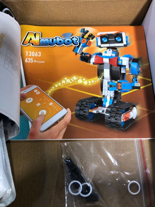 Photo 2 of *SEE NOTES* OKK Robot Building Toys for Boys, STEM Projects for Kids Ages 8-12, Remote & APP Controlled Engineering (635 Pieces) Blue