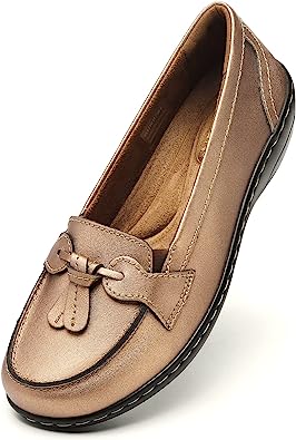 Photo 1 of Artisure Women's Classic Genuine Leather Penny Loafers, Size 10