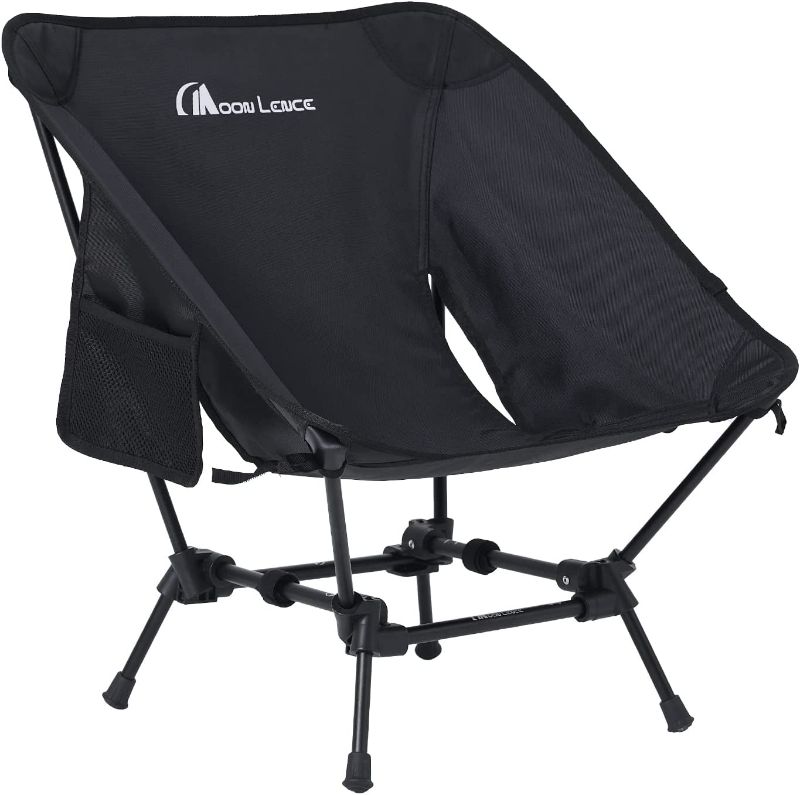 Photo 1 of *USED - SEE NOTES* MOON LENCE Camping Chairs, Compact Backpacking Chair, Black 