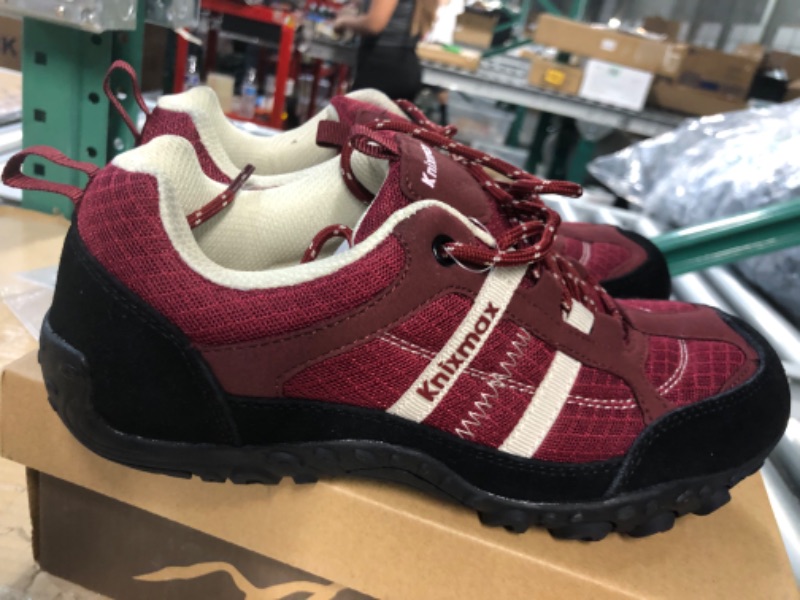 Photo 4 of *USED - LOOKS BRAND NEW* Knixmax Women's Hiking Shoes Lightweight Non-Slip, Size US 7, Color Wine 