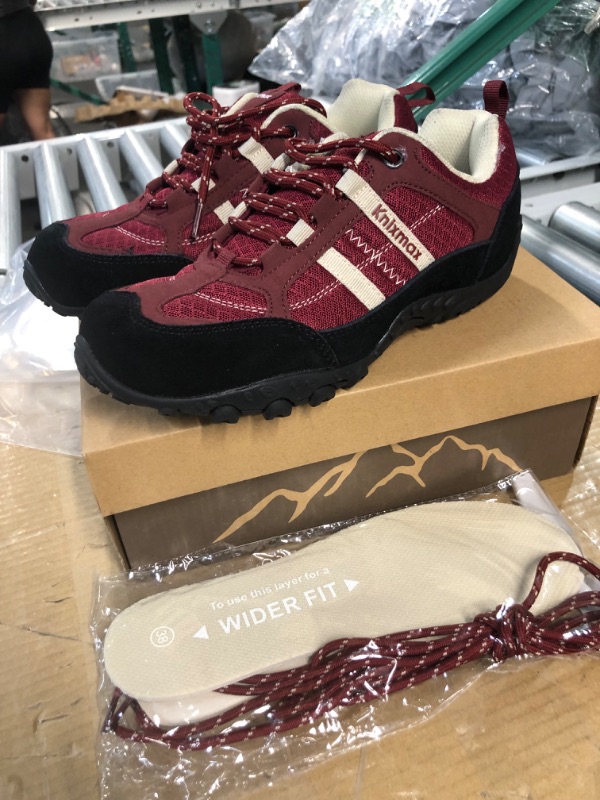 Photo 1 of *USED - LOOKS BRAND NEW* Knixmax Women's Hiking Shoes Lightweight Non-Slip, Size US 7, Color Wine 
