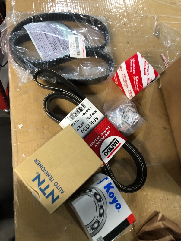 Photo 4 of GENUINE/OEM | COMPLETE TIMING BELT KIT (As Pictured) : T-belt, Water Pump, Seals, Pulleys, Hydraulic, Serpentine.