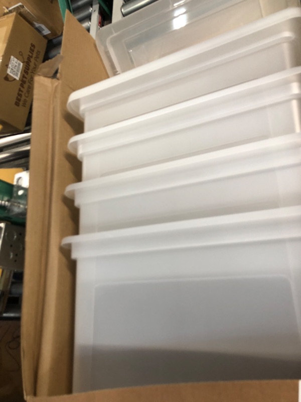 Photo 2 of 4pack clear storage bins