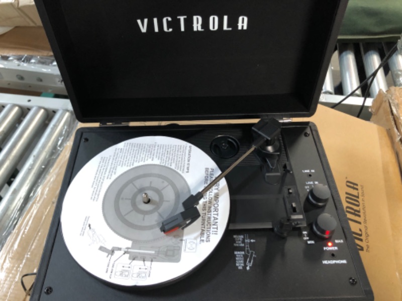 Photo 3 of Victrola Vintage 3-Speed Bluetooth Portable Suitcase Record Player 