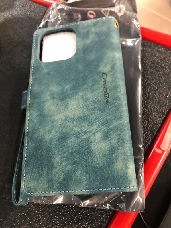 Photo 2 of iPhone 14 Pro Max Leather Carrying Case/Wallet, Blue