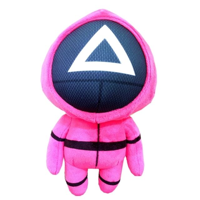 Photo 1 of Masked Men Squid Game Triangle Guard Plush 11.8 Inches