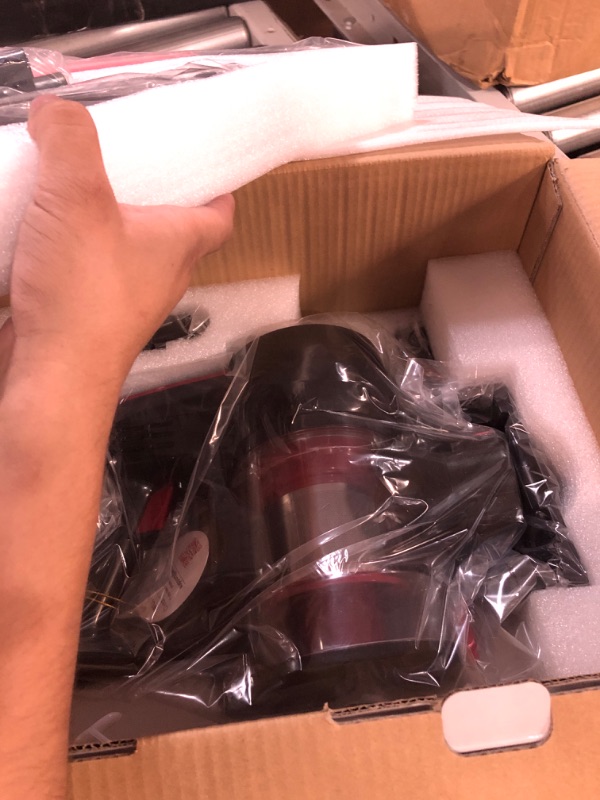 Photo 1 of **SEE NOTES**
WLUPEL Cordless Vacuum Cleaner, 33kPa Stick Vacuum Cleaner, 400W Powerful Handheld Vacuum with LED Touch Display, 55mins Runtime for Pet Hair, Carpet and Hardwood Floor(Hero 8 Pro) Vermilion