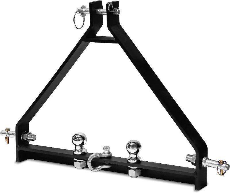 Photo 1 of  3 Point Tractor Drawbar Trailer Hitch Receiver, Heavy Duty Trailer Receiver Tractor Tow Hitch Drawbar