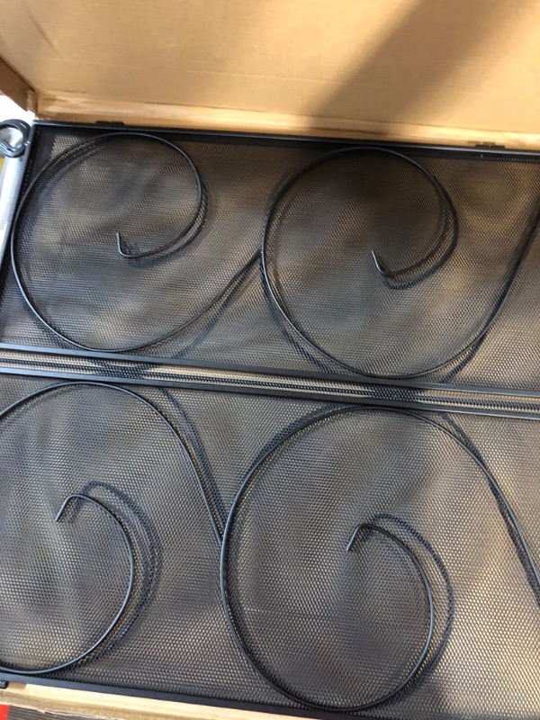 Photo 2 of **PICTURE FOR REFERENCE**Fireplace Screen 3 Panel Wrought Iron Black Metal 48" x30"