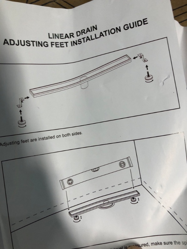 Photo 2 of **MISSING TILE INSERT** Elefloom Linear Shower Drain, Shower Drain 24 inch 