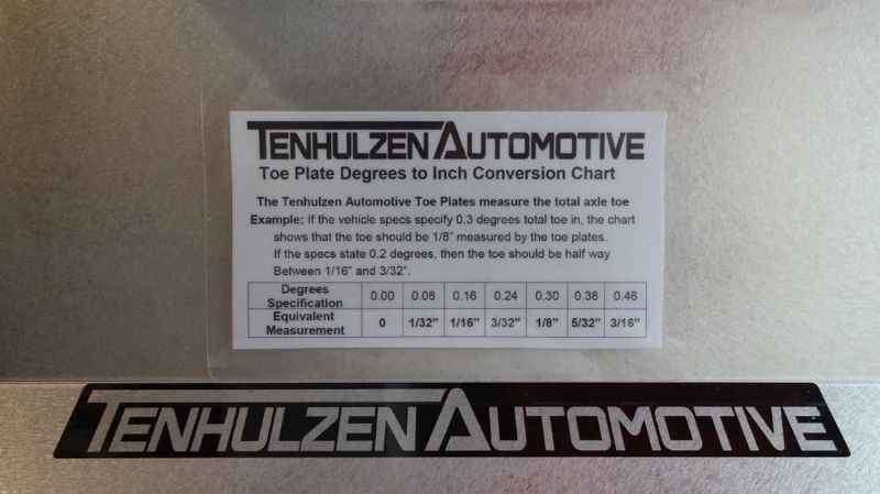 Photo 1 of (2x) Tenhulzen Automotive Toe Plates Wheel Alignment Plates