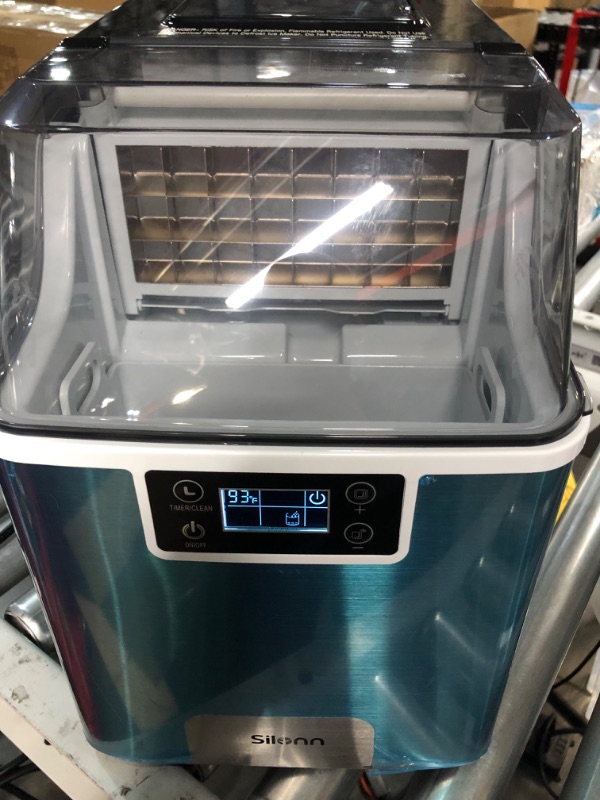 Photo 2 of **USED BUT APPEARS NEW**
 Silonn Countertop Ice Cube Ice Maker\, 45lbs Per Day