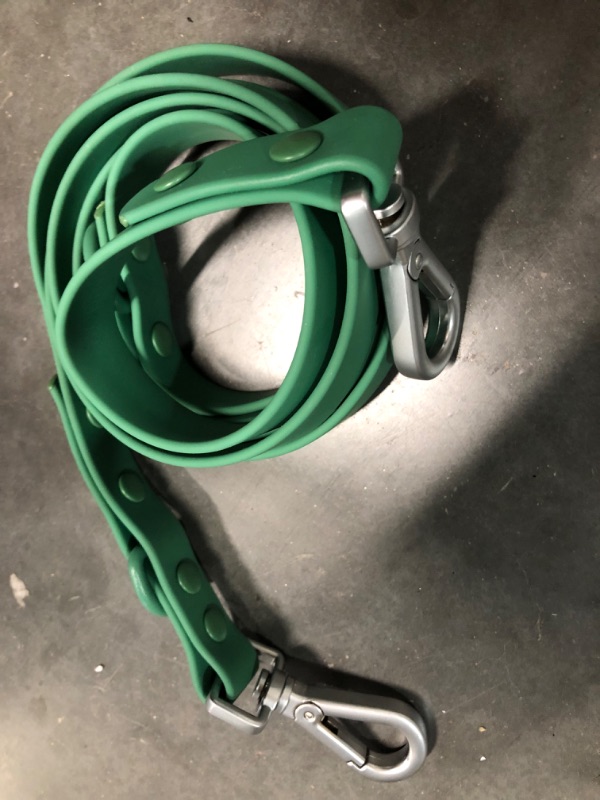 Photo 2 of **USED BUT APPEARS NEW** Waterproof Dog Leash: Standard Dog Leashes with 2 Hooks- Medium Large Dogs (M|3/4 in × 5 ft, Pine Green) 