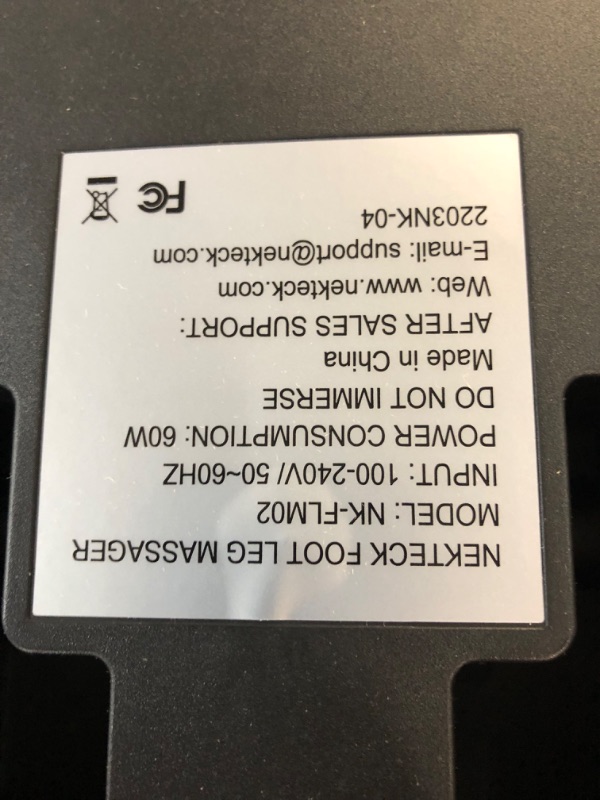 Photo 3 of **SEE NOTES**
Nekteck Foot Shiatsu Massager, Calf Massage with Heat Therapy, Deep Kneading, Vibration, Compression Leg Massager