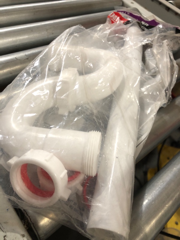 Photo 1 of 1-1/2 in. White Plastic Sink Drain S- Trap