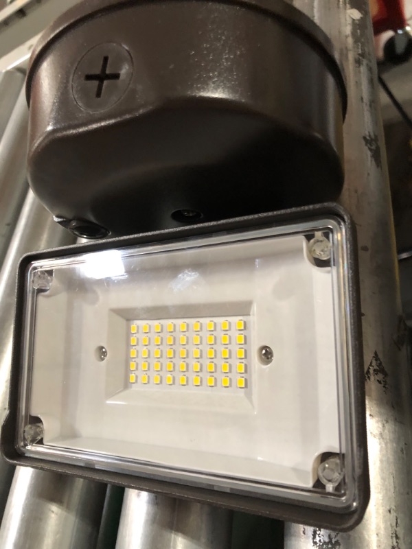 Photo 1 of **SEE NOTES** HALO Outdoor LED Flood & Security Light - 1 Square Head - Bronze 1 Square Head Bronze - Flood