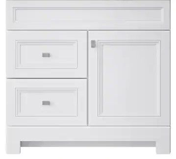 Photo 1 of **SEE NOTES** Sedgewood 36.5 in. W x 18.8 in. D x 34.4 in. H Freestanding Bath Vanity in White