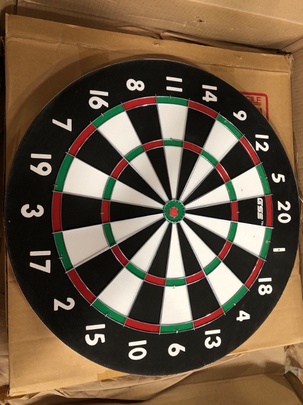 Photo 1 of 18" Regulation Size Steel Tip Dartboard Game Set. Excellent Bristle/Sisal, Baseball, Bullseye, Dart Board Game Set for Adults&Kids(Several Styles Available) 2-in-1 Paper Baseball/Dart Board Set