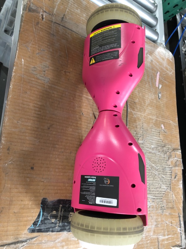 Photo 1 of SEE NOTE Gotrax Pulse Max Hoverboard with 6.5" Luminous Wheels, Music Speaker and 7mile Range & 6.2mph, UL2272 Certified, Dual 250W Motor and 93.6Wh Battery Self Balancing Scooters for 44-176lbs Kids Teens pink