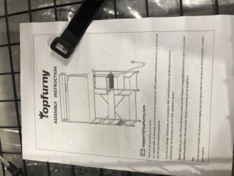 Photo 5 of Topfurny Bakers Rack with Power Outlet, Microwave Stand, Kitchen Storage Shelf