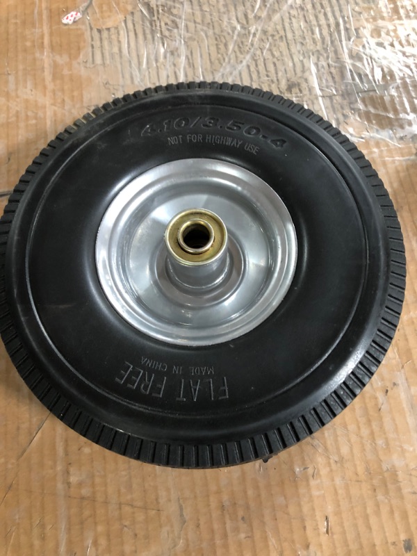 Photo 5 of  10-Inch 4.10/3.50-4" Flat-free Solid Tire **ONLY ONE TIRE INCLUDED (1)**