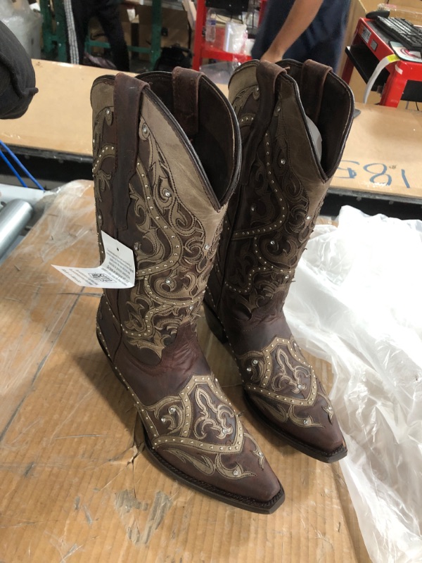 Photo 2 of Soto Boots Womens Lola Fashion Cowboy Boots M50047 8 Brown