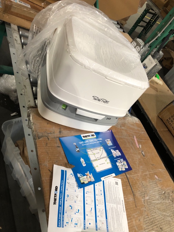 Photo 1 of Thetford 92814 Porta Potti 345 Portable Toilet, White-Grey 330 x 383 x 427 mm