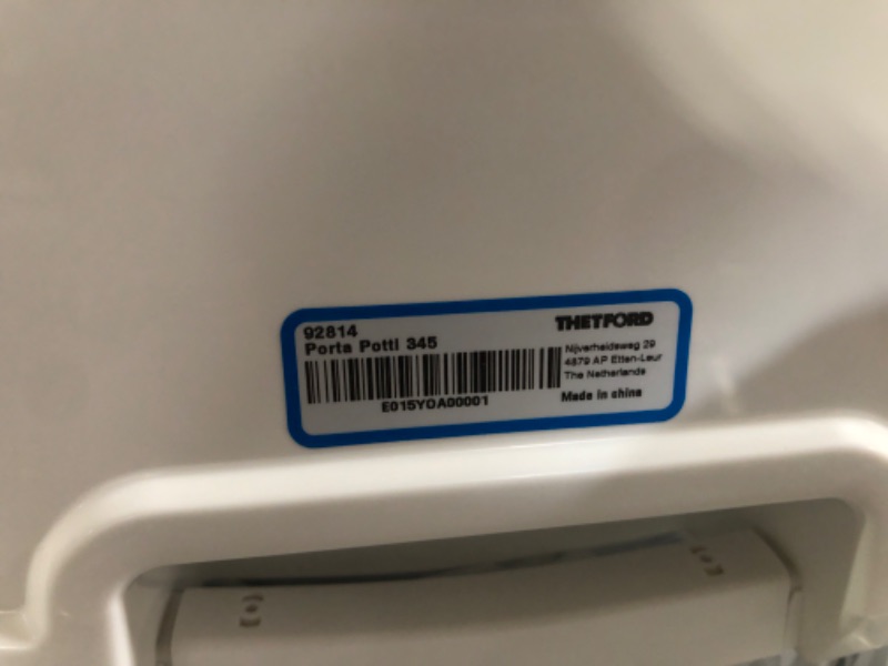 Photo 1 of Thetford 92814 Porta Potti 345 Portable Toilet, White-Grey 330 x 383 x 427 mm