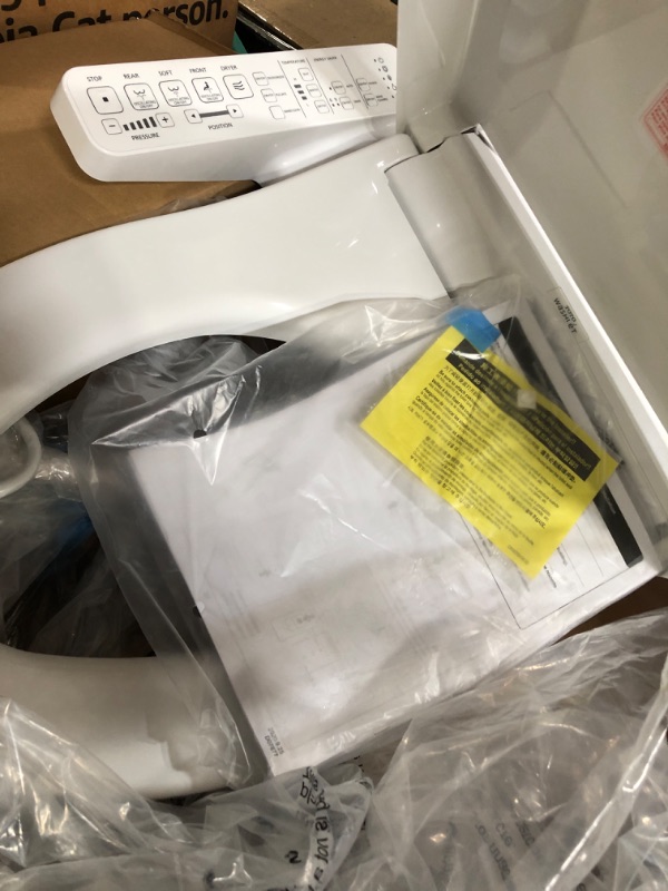 Photo 4 of ***FOR PARTS OR REPAIR***
TOTO SW3074#01 WASHLET C2 Electronic Bidet Toilet Seat with PREMIST and EWATER+ Wand Cleaning, Elongated, Cotton White C2 Elongated Cotton White