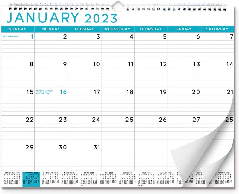 Photo 1 of Blue Business Wall Calendar from JAN 2023-JUN 2024, Pack of 3 Calendars